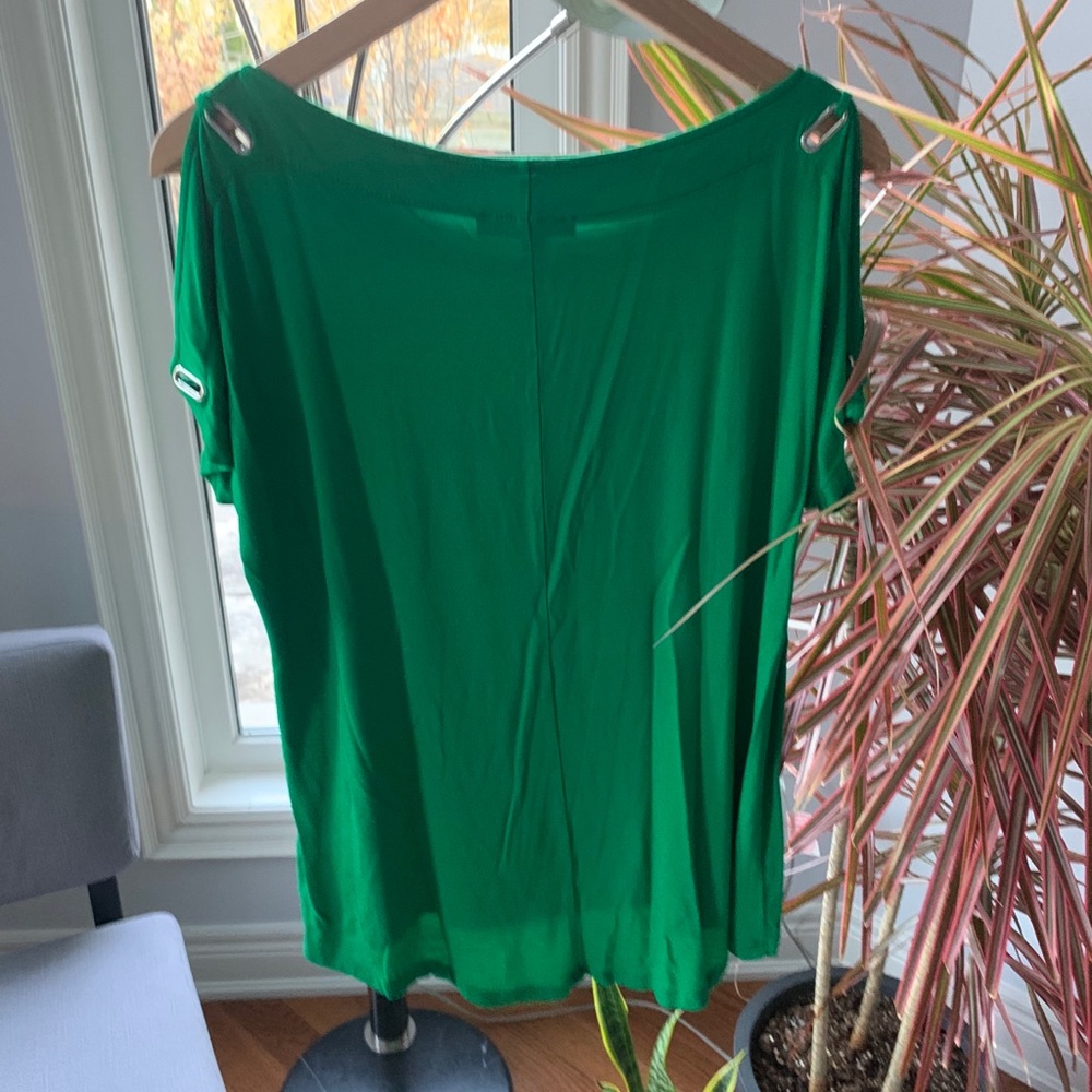Cable & Gauge ladies green shirt sleeve top - sm